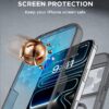 Miracase Magnetic for iPhone 17 Pro Case 6.3" [Compatible with MagSafe] Full-Body Phone Case with Built-in Glass Screen Protector & Camera Control,Drop Proof iPhone 17 Pro Cover, Clear Black