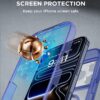 Miracase Magnetic for iPhone 17 Pro Case 6.3" [Compatible with MagSafe] Full-Body Phone Case with Built-in Glass Screen Protector & Camera Control,Drop Proof iPhone 17 Pro Cover, Clear Blue