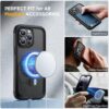 81BfhuAPAIL._AC_SL1500_ Miracase Glass Series Designed for iPhone 14 Pro Max Case 6.7 Inch, Upgrade Full-Body Magnetic Case with Built-in 9H Tempered Glass Screen Protector, with Camera Lens Protector, Magnetic Black
