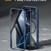 Miracase for iPhone 16 Pro Max Case 6.9'', [Bubble Free] Full-Body Bumper Phone case with Built-in Full Glass Screen &Lens Protector,Compatible with MagSafe,Drop Proof 16 Pro Max Cover,Blue