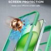 Miracase Magnetic for iPhone 15 Plus Case 6.7'' [Compatible with Magsafe] Full-Body Military Drop Proof 15 Plus Phone Case Cover with Built-in 9H Tempered Glass Screen Protector,Magnetic Green