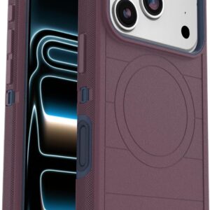 Miracase for iPhone 17 Pro Max Case 6.9" Full-Body Phone Case with Built-in Glass Screen Protector& Full Camera Protector,[Magnetic with MagSafe] Drop Proof 17 ProMax Cover, Lilac