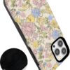 Casely iPhone 13 Pro Case | Prairie Blooms | Pastel Floral | Bold Protective Design | Compatible with MagSafe