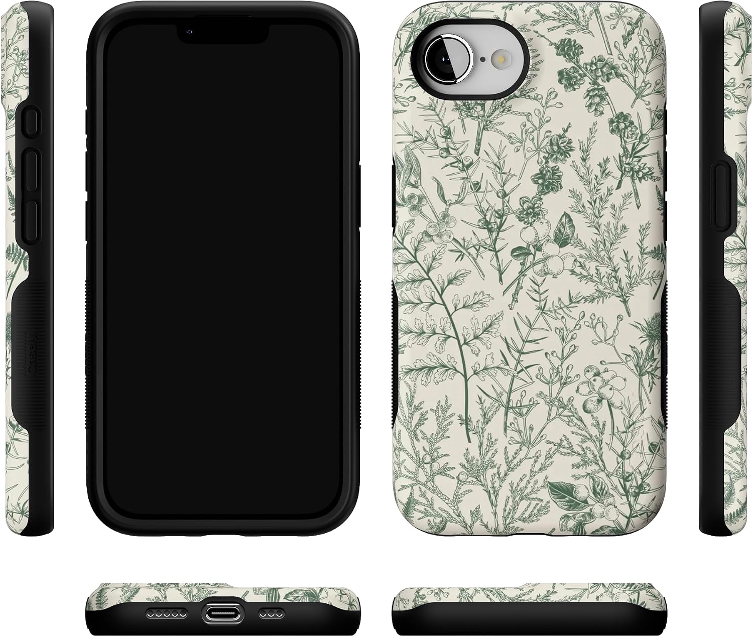 81DnTcDWlqL._AC_SL1500_ Casely iPhone 16e Case | Sage Garden | Green Floral | Bold Protective Design | Compatible with MagSafe