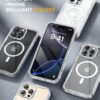 Miracase for iPhone 16 Pro Max Case 6.9'', [Bubble Free] Full-Body Bumper Phone case with Built-in Full Glass Screen &Lens Protector,Compatible with MagSafe,Drop Proof 16 Pro Max Cover,Clear Glitter