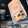 Miracase for iPhone 17 Pro Max Case 6.9" Full-Body Phone Case with Built-in Glass Screen Protector& Full Camera Protector,[Magnetic with MagSafe] Drop Proof 17 ProMax Cover, Clear Glitter