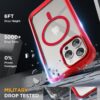 81ExtOhhs9L._AC_SL1500_ Miracase Magnetic for iPhone 15 Pro Case Full-Body Bumper Phone case with Built-in Glass Screen Protector& Camera Protector, Military Drop Proof 15 Pro Cover, Magnetic Red