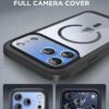Miracase for iPhone 17 Pro Case 6.3", Full-Body Bumper Military Drop Protection Outdoor Phone Case with Built-in Glass Screen & Full Camera Protector,Camera Control,Compatible with MagSafe,Black