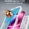 Miracase for iPhone 16 Case 6.1'', [Bubble Free] Full-Body Bumper Phone case with Built-in Full Glass Screen &Camera Control,No Gap,Compatible with MagSafe,Drop Proof 16 Cover,Matte Clear
