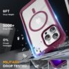 81I-Jnlt4TL._AC_SL1500_ Miracase Magnetic for iPhone 13 Pro Max Case 6.7 inch, (Compatible with MagSafe) Upgrade Full-Body Clear Phone Bumper Case with Built-in 9H Tempered Glass Screen Protector, Magnetic Wine Red