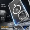 Miracase for iPhone 16 Pro Max Case 6.9'', [Bubble Free] Full-Body Bumper Phone case with Built-in Full Glass Screen &Lens Protector,Compatible with MagSafe,Drop Proof 16 Pro Max Cover,Clear Glitter