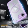 Miracase for iPhone 17e Case & iPhone 16e Case, Full-Body Phone with Built-in Glass Screen Protector, [Magnetic with MagSafe] Military Drop Proof 17 E/ 16 E Cover Bumper 6.1 inch, Purple