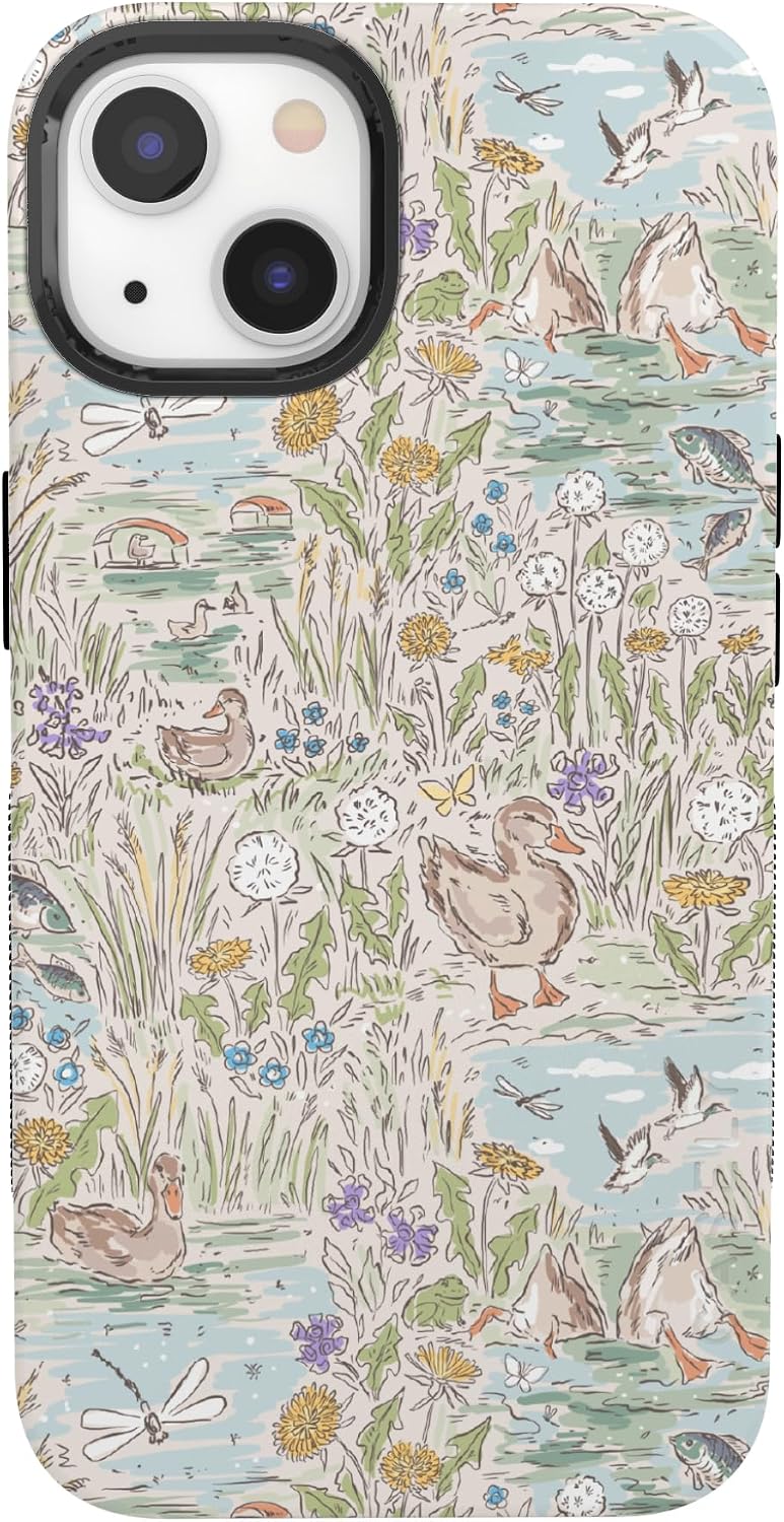 81KlSt0xwwL._AC_SL1500_ Casely iPhone 13 Case | The Waddle Path | Duck Pond | Bold Protective Design | Compatible with MagSafe