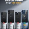 Miracase for iPhone 16 Pro Max Case 6.9'', [Bubble Free] Full-Body Bumper Phone case with Built-in Full Glass Screen &Lens Protector,Compatible with MagSafe,Drop Proof 16 Pro Max Cover,Blue
