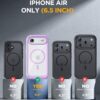 Miracase Magnetic for iPhone Air Case 6.5" [Compatible with MagSafe] Full-Body Phone Case with Built-in Glass Screen Protector & Camera Control,Drop Proof iPhone 17 Air Case Cover, Purple