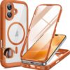 81OG0EeUEeL._AC_SL1500_ Miracase for iPhone 17 Case 6.3'', Full-Body Military Grade Drop Protection Outdoor Phone case with Built-in Glass Screen &Camera Control,Easy Installation,No Gap,Compatible with MagSafe, Orange