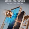 Miracase Magnetic for iPhone 16 Pro Case Full-Body Phone with Built-in Glass Screen Protector, [Compatible with MagSafe] Military Drop Proof 16 Pro Cover Bumper 6.3 inch, Gold Brown
