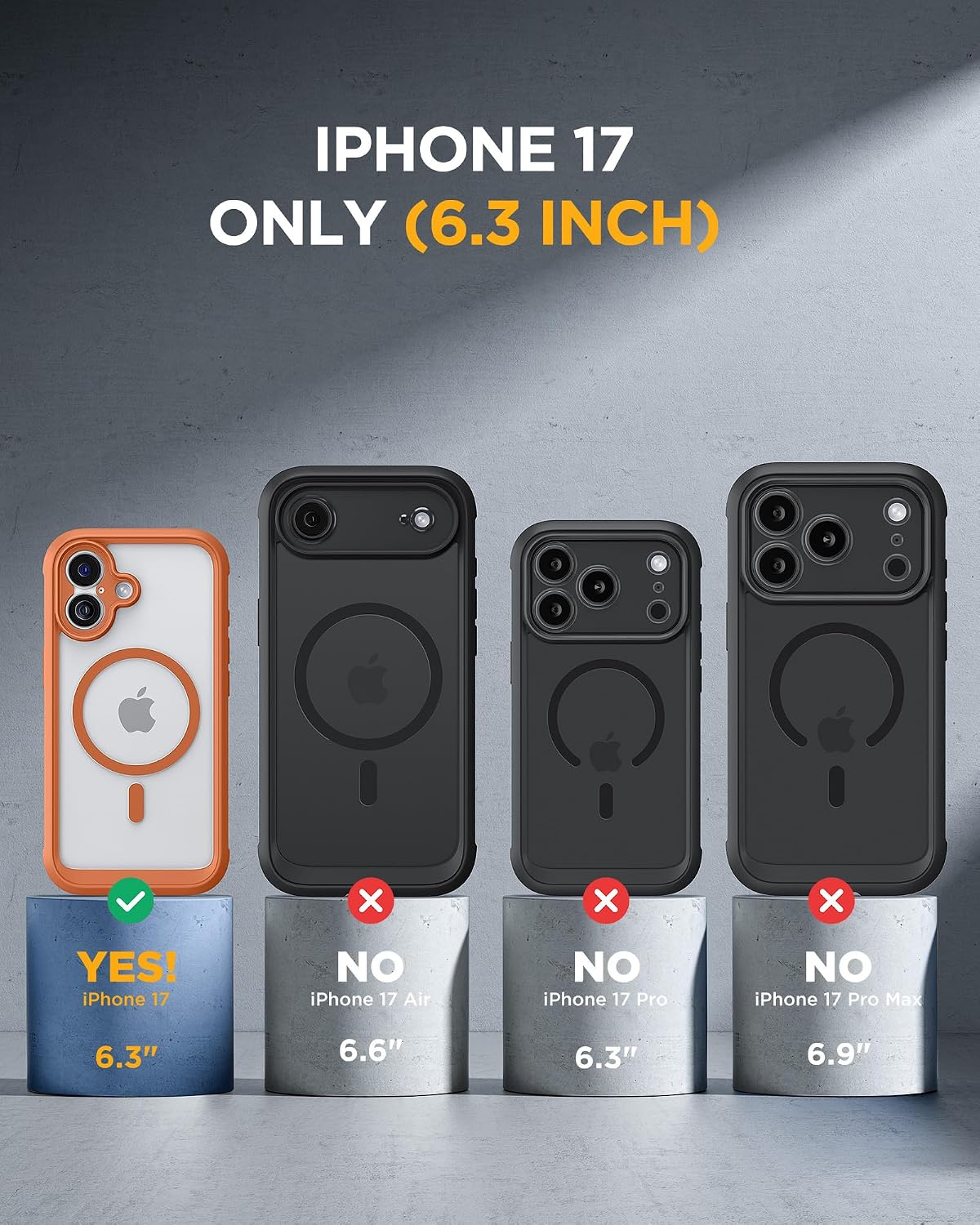 81Or-hLrWL._AC_SL1500_ Miracase for iPhone 17 Case 6.3'', Full-Body Military Grade Drop Protection Outdoor Phone case with Built-in Glass Screen &Camera Control,Easy Installation,No Gap,Compatible with MagSafe, Orange