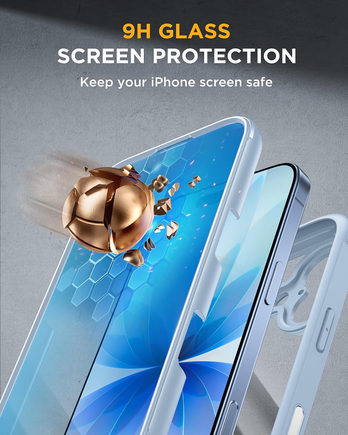 81Pob2E9CKL._AC_SL1500_ Miracase for iPhone 17 Case 6.3'', Full-Body Military Grade Drop Protection Outdoor Phone case with Built-in Glass Screen &Camera Control,Easy Installation,No Gap,Compatible with MagSafe,Light Blue