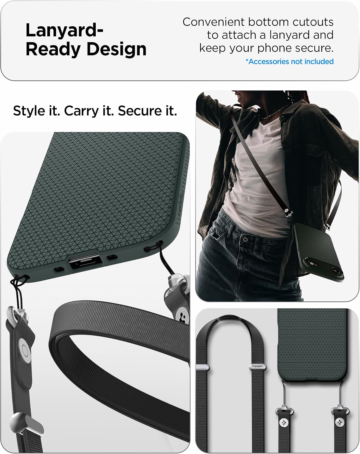 Spigen for iPhone Air Case, Liquid Air [TPU Covered Camera Control] [No Magnet Ring] [Military-Grade Protection] - Abyss Green