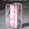 Miracase Magnetic for iPhone Air Case 6.5" [Compatible with MagSafe] Full-Body Phone Case with Built-in Glass Screen Protector & Camera Control,Drop Proof iPhone 17 Air Case Cover, Lilac