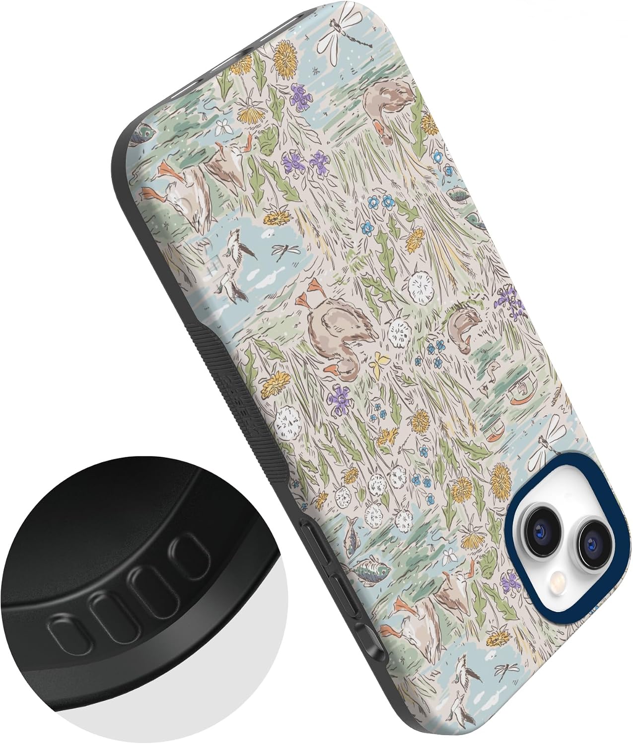 81SVC6Wf1dL._AC_SL1500_ Casely iPhone 14 Plus Case | The Waddle Path | Duck Pond | Bold Protective Design | Compatible with MagSafe
