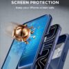 Miracase for iPhone 17 Pro Max Case with 360° Magnetic Ring Stand [Magnetic with Magsafe] Full-Body Drop Proof Bumper Phone Case with Built-in 11H Tempered Glass Screen Protector,Blue