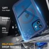 Miracase Magnetic for iPhone 12 mini Case, [360 Full-Body Protection & Complete Camera Guard], Drop & Scratch-Resistant, Shockproof, Stylish Clear iPhone Case, iPhone 12 mini Cover, Blue