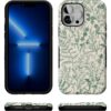 81UkeR3gjhL._AC_SL1500_ Casely iPhone 13 Pro Max Case | Green Floral | Sage Garden | Bold Protective Design | Compatible with MagSafe