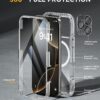 Miracase Magnetic for iPhone 16 Pro Case Full-Body Phone with Built-in Glass Screen Protector, [Compatible with MagSafe] Military Drop Proof 16 Pro Cover Bumper 6.3 inch, Clear