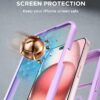 Miracase Magnetic for iPhone 15 Plus Case 6.7'' [Compatible with Magsafe] Full-Body Military Drop Proof 15 Plus Phone Case Cover with Built-in 9H Tempered Glass Screen Protector,Light Purple