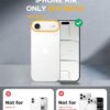 81XaoEDQCL._AC_SL1500_ Miracase Magnetic for iPhone Air Case 6.5" with Camera Control, Full Body Bumper Anti-Bend Slim Phone Case 17 Air, Built-in No-Bubble Tempered Glass Screen Protector, Fit for MagSafe, Black