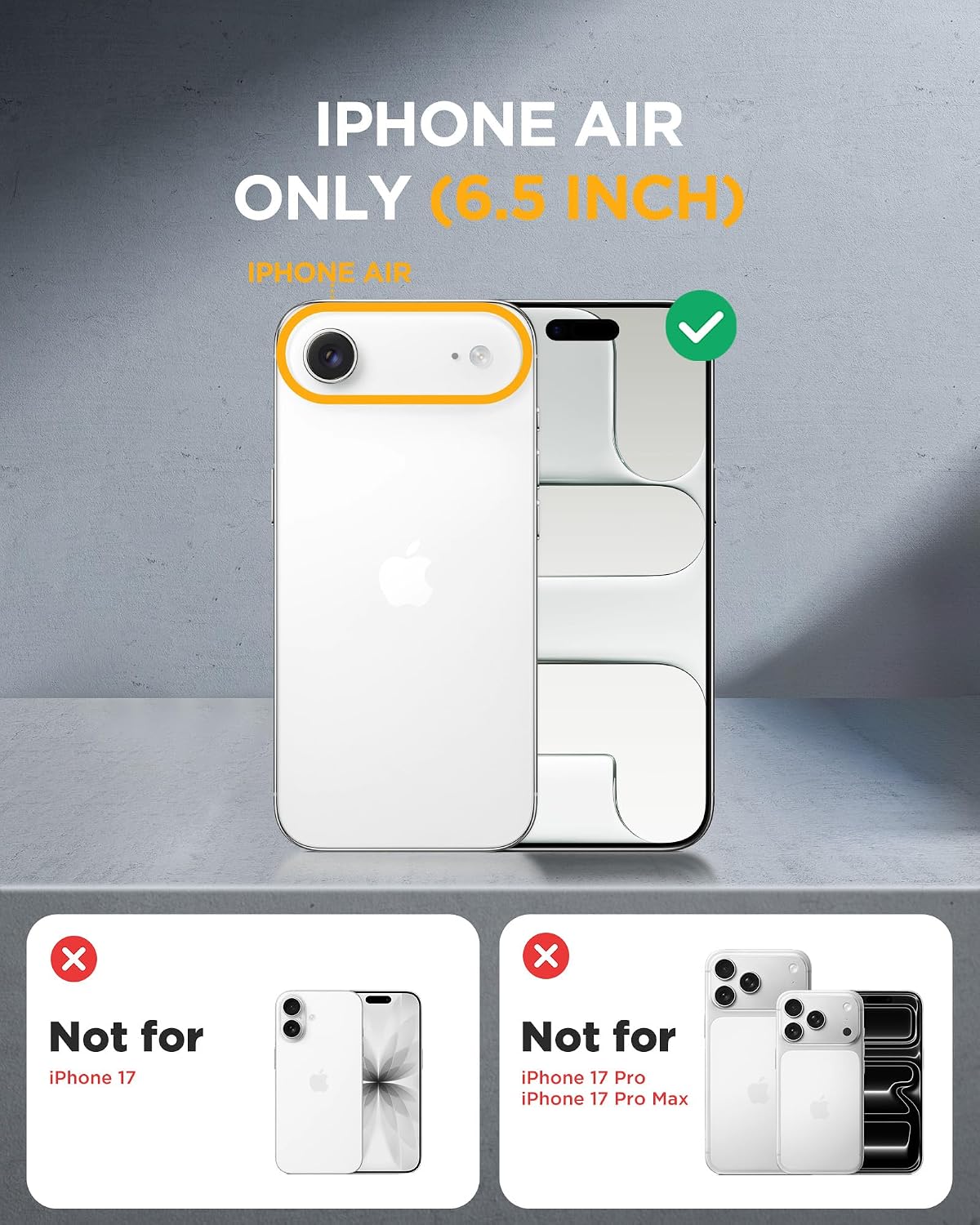 81XaoEDQCL._AC_SL1500_ Miracase Magnetic for iPhone Air Case 6.5" with Camera Control, Full Body Bumper Anti-Bend Slim Phone Case 17 Air, Built-in No-Bubble Tempered Glass Screen Protector, Fit for MagSafe, Black
