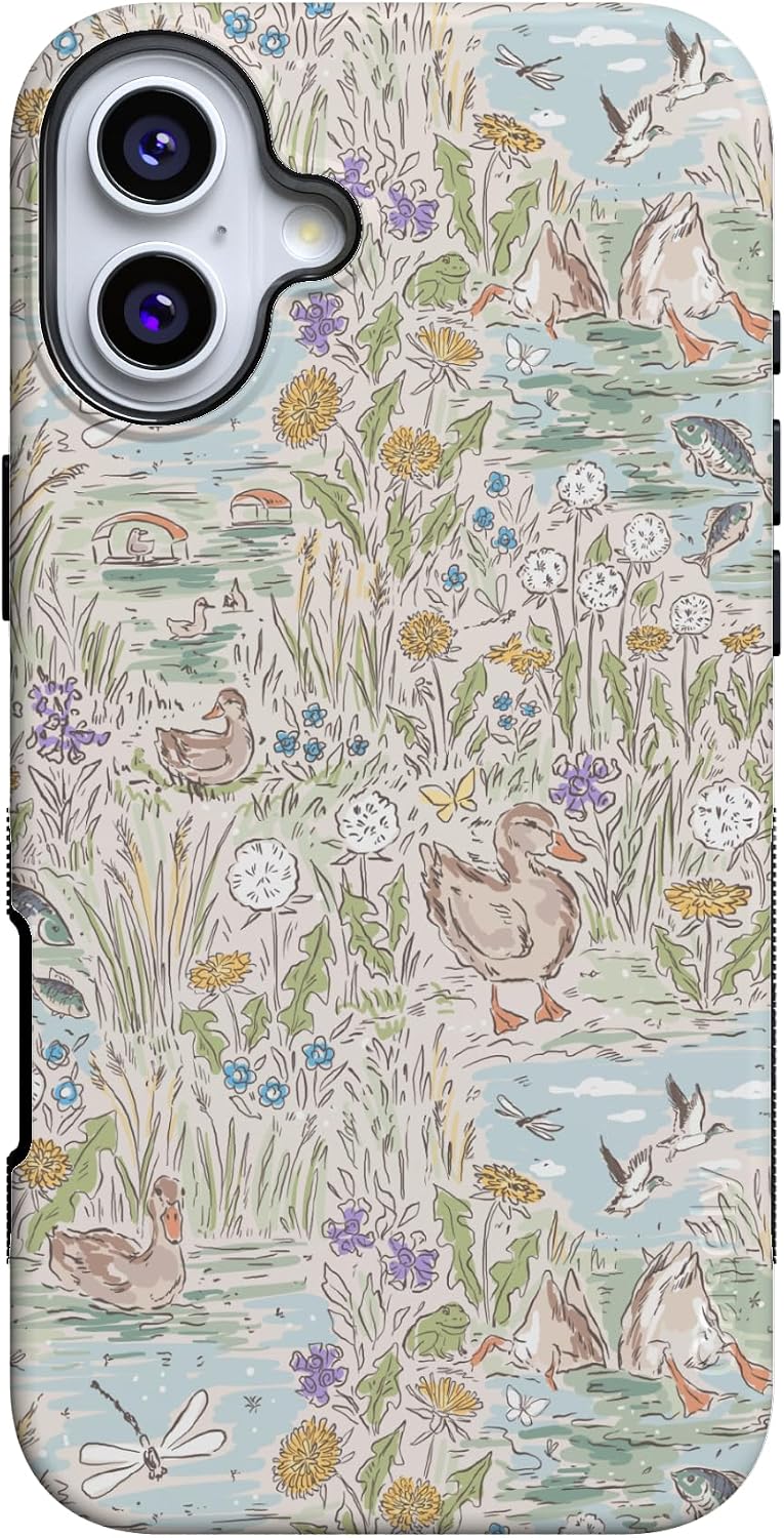 81XxjaO8PHL._AC_SL1500_ Casely iPhone 16 Plus Case | The Waddle Path | Duck Pond | Bold Protective Design | Compatible with MagSafe