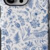 Casely iPhone 13 Pro Case | Blue Vintage Rabbits in Spring Flowers | Compatible with MagSafe | Bold Protective Design