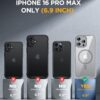 Miracase for iPhone 16 Pro Max Case 6.9'', [Bubble Free] Full-Body Phone case with Built-in Full Glass Screen &Lens Protector,Compatible with MagSafe,Drop Proof 16 Pro Max Cover, Grey
