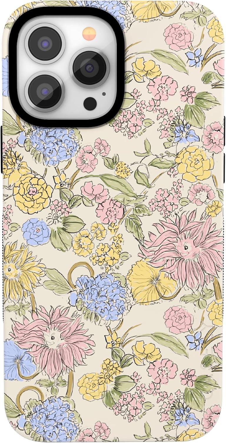 81czHHZirML._AC_SL1500_ Casely iPhone 13 Pro Case | Prairie Blooms | Pastel Floral | Bold Protective Design | Compatible with MagSafe