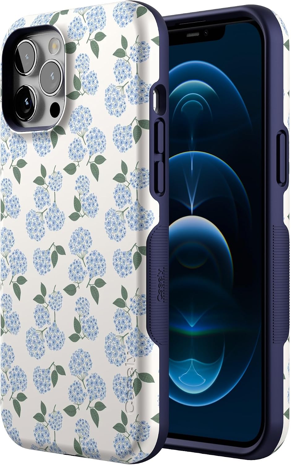81e1PK569JL._AC_SL1500_ Casely iPhone 12 Pro Max Case | Nantucket Cottage | Blue Hydrangea | Bold Protective Design | Compatible with MagSafe