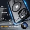 81g42DMreGL._AC_SL1500_ Miracase Glass Series Designed for iPhone 14 Pro Max Case 6.7 Inch, Upgrade Full-Body Magnetic Case with Built-in 9H Tempered Glass Screen Protector, with Camera Lens Protector, Magnetic Black