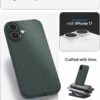 Spigen for iPhone 17 Case, Liquid Air [TPU Covered Camera Control] [No Magnet Ring] [Military-Grade Protection] - Abyss Green