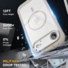 Miracase Magnetic for iPhone Air Case 6.5" [Compatible with MagSafe] Full-Body Phone Case with Built-in Glass Screen Protector & Camera Control,Drop Proof iPhone 17 Air Case Cover, Grey Titanium