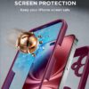Miracase Magnetic for iPhone 16 Plus Case Full-Body Phone with Built-in Glass Screen Protector, [Compatible with MagSafe] Military Drop Proof 16 Plus Cover 6.7 inch, Plum