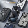 Miracase Magnetic for iPhone 12 Pro Max Case [Compatible with MagSafe] Full-Body Phone case with Built-in Glass Screen Protector& Camera Protector, Military Drop Proof 12 Pro Max Cover, Black