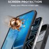 Miracase for iPhone 17 Pro Max Case with 360° Magnetic Ring Stand [Compatible with Magsafe] Full-Body Drop Proof Bumper Phone Case with Built-in 9H Tempered Glass Screen Protector,Black