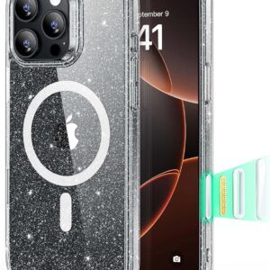 81lmndxrH0L._AC_SL1500_ ESR for iPhone 16 Pro Case, Camera Control Cover, Compatible with MagSafe, Shockproof Military-Grade Protection, Magnetic Phone Case for iPhone 16 Pro, Classic Hybrid Case, Clear Shimmer