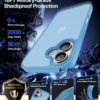 Eastinbox for iPhone 16 Case [16FT Military Grade Shockproof], Anti-Slip Anti-Scratch, Slim Translucent Frosted Matte Protective Cover, i Phone 16 Phone Case 6.1", Lightblue
