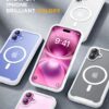 Miracase Magnetic for iPhone 16 Plus Case Full-Body Phone with Built-in Glass Screen Protector, [Compatible with MagSafe] Military Drop Proof 16 Plus Cover Bumper 6.7 inch, Matte Clear