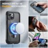 81nhbrI-DpL._AC_SL1500_ Miracase Glass Series Designed for iPhone 14 Plus Case 6.7 inch, Upgrade Full-Body Magnetic Clear Case with Built-in 9H Tempered Glass Screen Protector,Compatible with MagSafe, Black