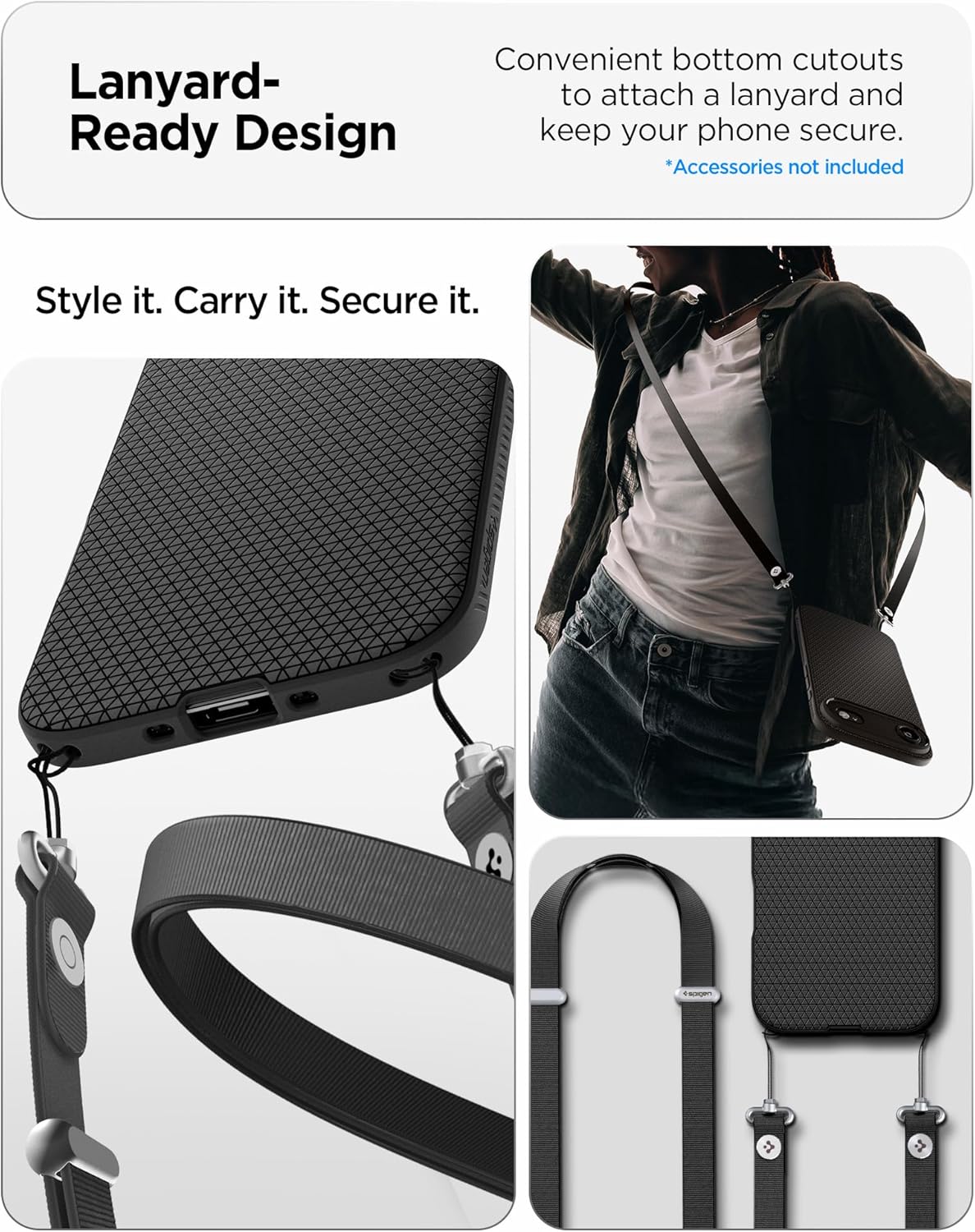 Spigen for iPhone Air Case, Liquid Air [TPU Covered Camera Control] [No Magnet Ring] [Military-Grade Protection] - Matte Black