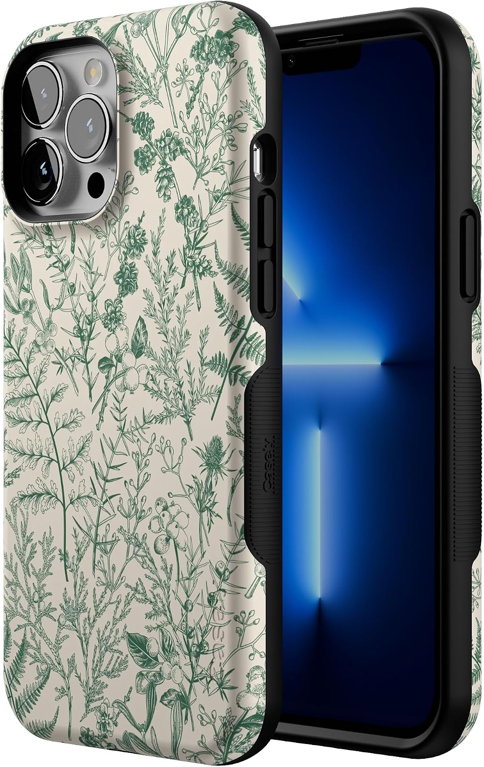 81ptddJtOQL._AC_SL1500_ Casely iPhone 13 Pro Max Case | Green Floral | Sage Garden | Bold Protective Design | Compatible with MagSafe